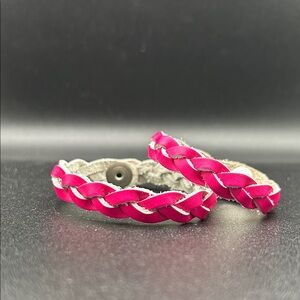 Braided Pink Mom & Daughter Bracelets